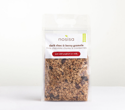 dark chocolate & berry granola (low sugar)